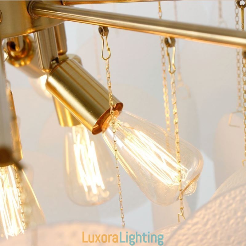 Designer Touch Decorative Modern 6 Light Hanging Light Pendant Light With Glass Shape