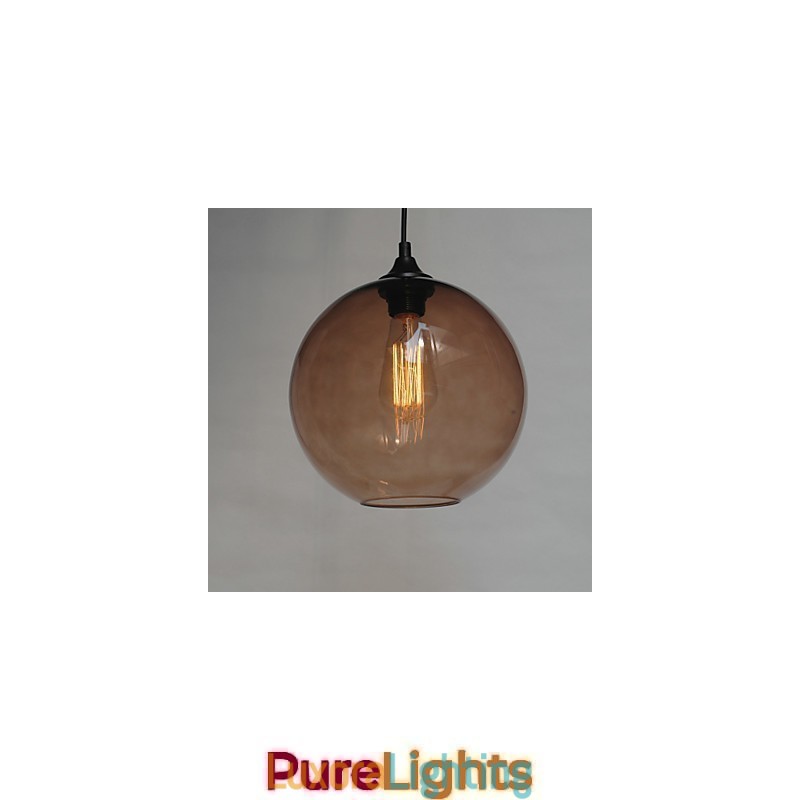 Designer Touch Decorative Modern Glass Pendant in Round blue Bubble Design