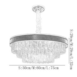 Designer Touch Decorative Modern Pendant Light Crystal Ceiling Light 9 12 16 Lights