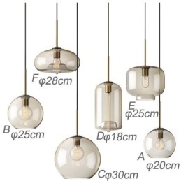 Designer Touch Decorative Glass Pendant Light Minimalist Cognac Color Glass Light Fixture