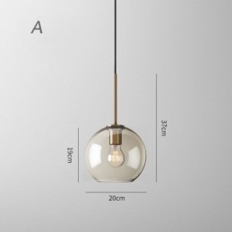 Designer Touch Decorative Glass Pendant Light Minimalist Cognac Color Glass Light Fixture