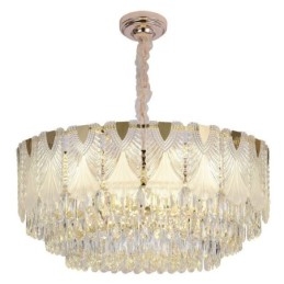 Designer Touch Decorative Crystal Pendant Light Lacy Round Ceiling Lighting Fixture