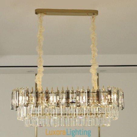 Designer Touch Decorative Rectangle Pendant light Crystal Ceiling Light Fixture