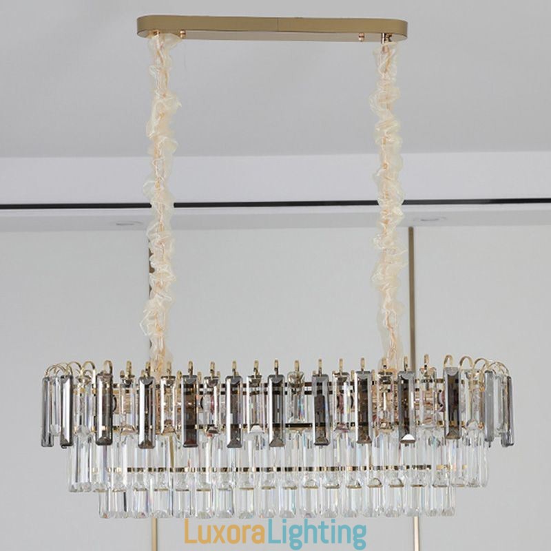 Designer Touch Decorative Rectangle Pendant light Crystal Ceiling Light Fixture