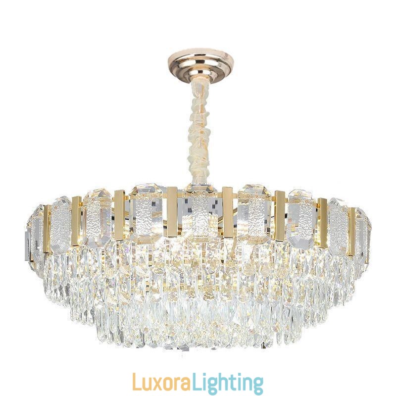 Designer Touch Decorative Crystal Pendant Light Round Ceiling Light Fixture