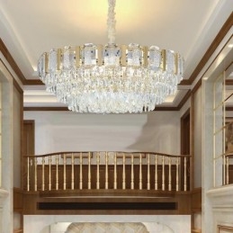 Designer Touch Decorative Crystal Pendant Light Round Ceiling Light Fixture