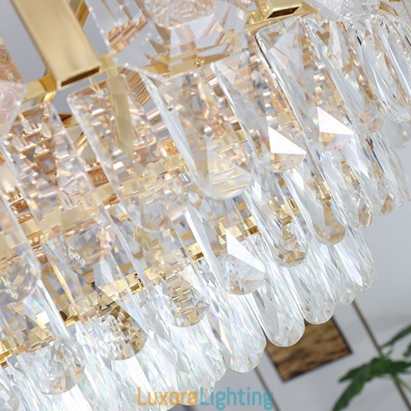 Designer Touch Decorative Crystal Pendant Light Round Ceiling Light Fixture