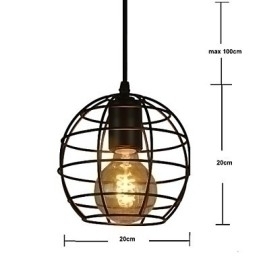 Designer Touch Decorative Globe Shape Europe Style Vintage Chandelier for Black Pendant Light