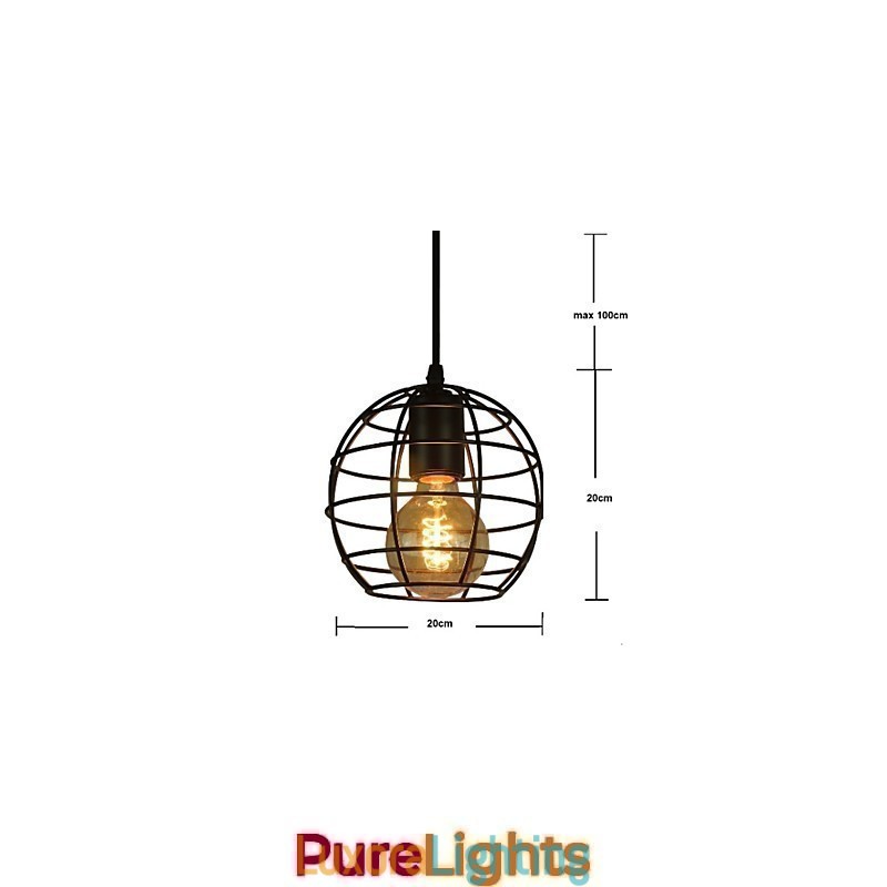 Designer Touch Decorative Globe Shape Europe Style Vintage Chandelier for Black Pendant Light