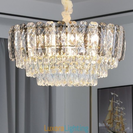 Designer Touch Decorative European Pendant Light Crystal Round Ceiling Light