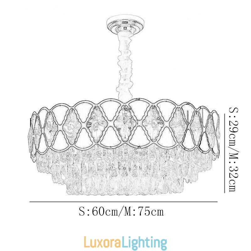 Designer Touch Decorative Crystal Pendant Light Modern Lacy Ceiling Light Fixtures