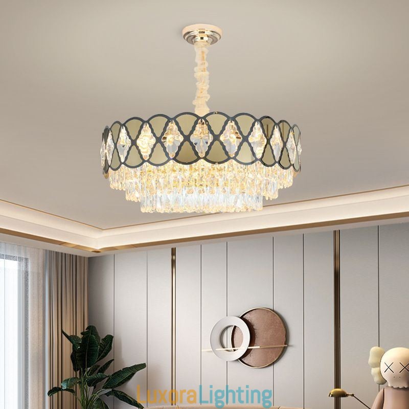 Designer Touch Decorative Crystal Pendant Light Modern Lacy Ceiling Light Fixtures