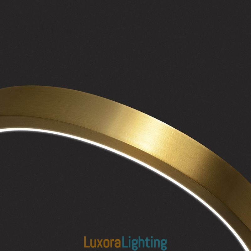 Designer Touch Decorative Pendant Light Brass Rings Light Fixture