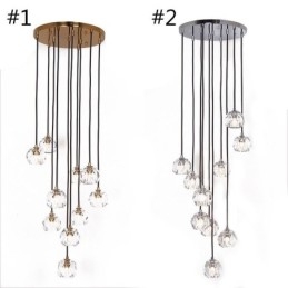 Designer Touch Decorative Mordern Crystal Soccer Ball Shape Ceiling Light Hanging Lights