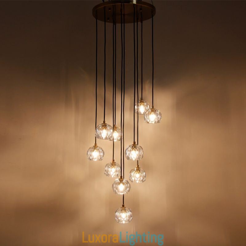 Designer Touch Decorative Mordern Crystal Soccer Ball Shape Ceiling Light Hanging Lights
