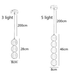 Designer Touch Decorative Pendant Light Acrylic Beaded Lighting