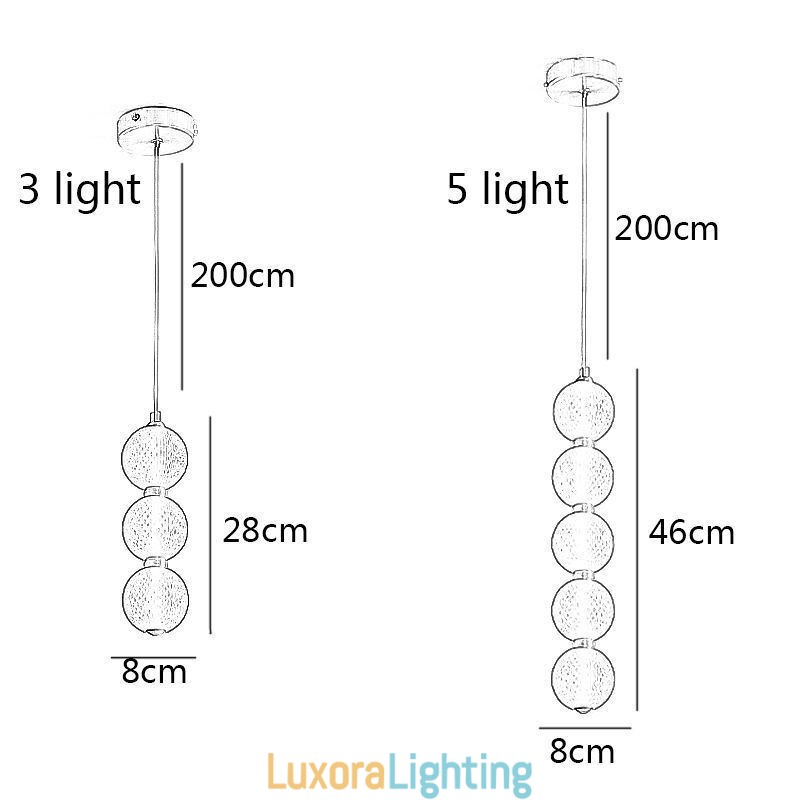 Designer Touch Decorative Pendant Light Acrylic Beaded Lighting