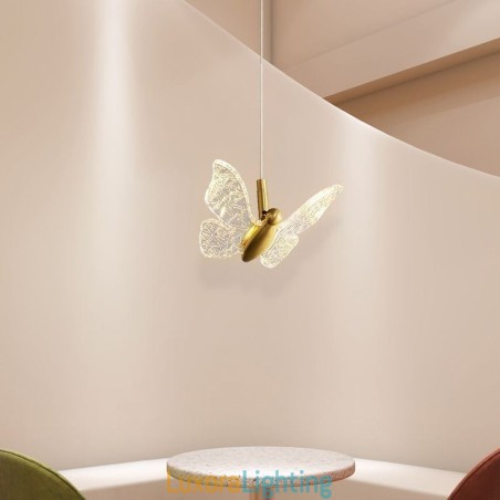 Designer Touch Decorative Pendant Light Acrylic Butterfly Ceiling Light Fixture