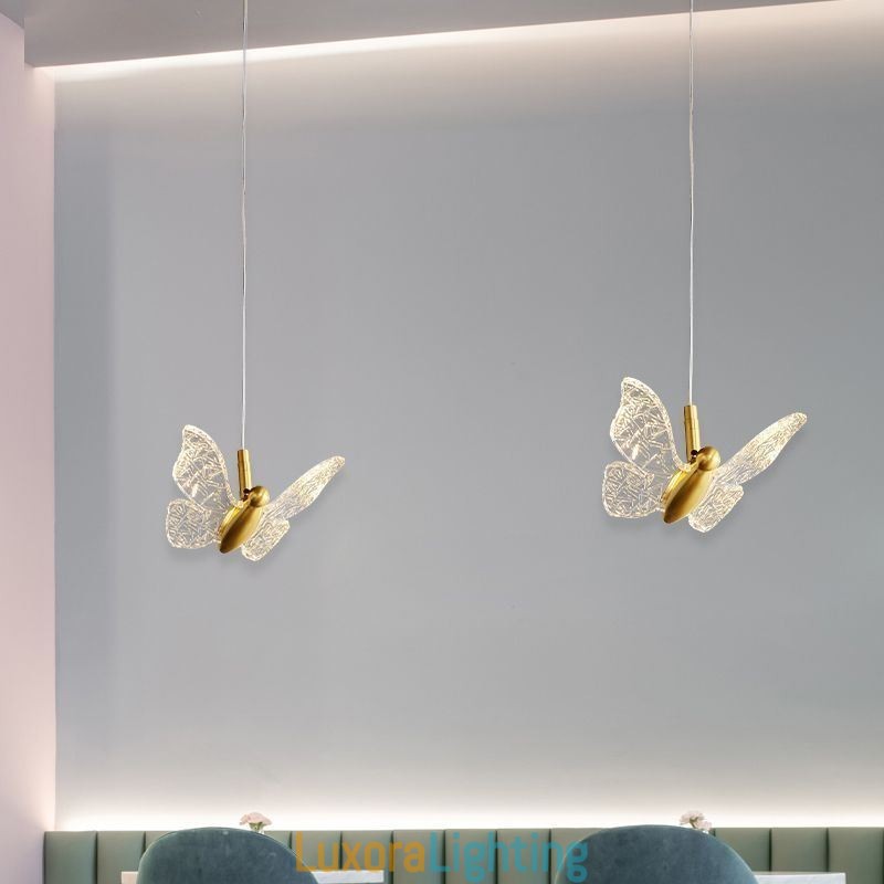 Designer Touch Decorative Pendant Light Acrylic Butterfly Ceiling Light Fixture