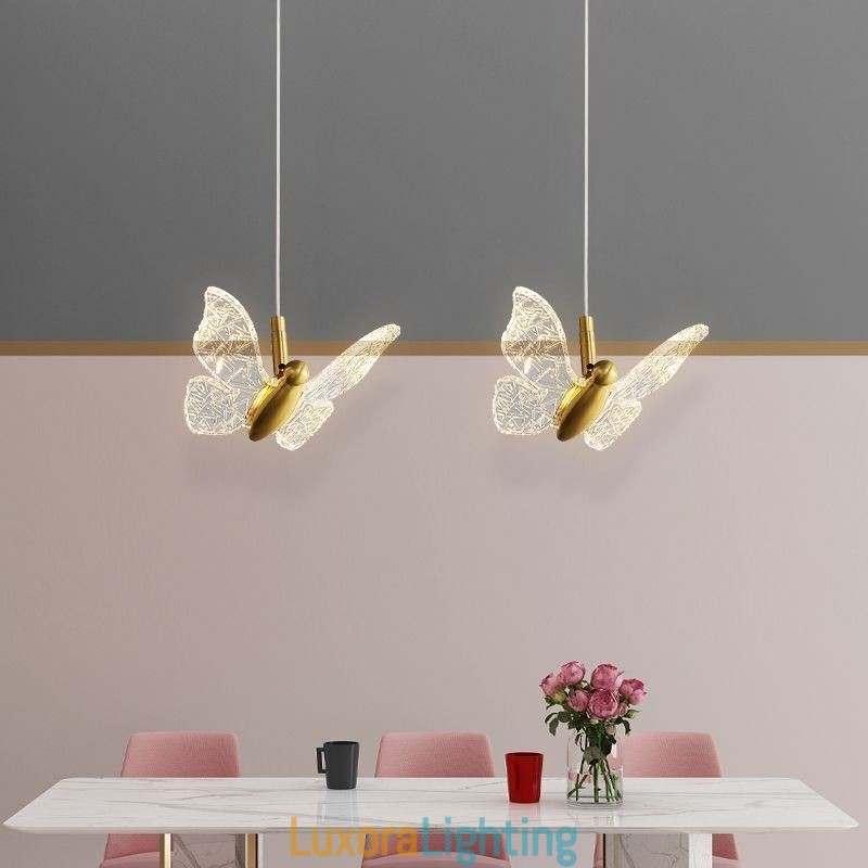 Designer Touch Decorative Pendant Light Acrylic Butterfly Ceiling Light Fixture