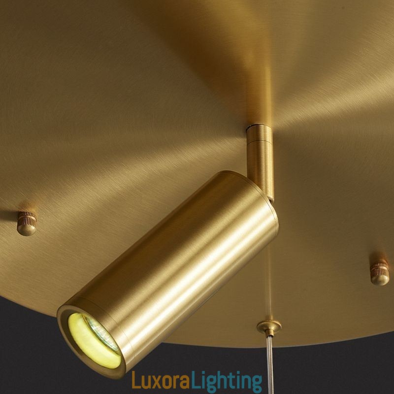 Designer Touch Decorative Pendant Light Acrylic Ring Light Fixture with Spotlight