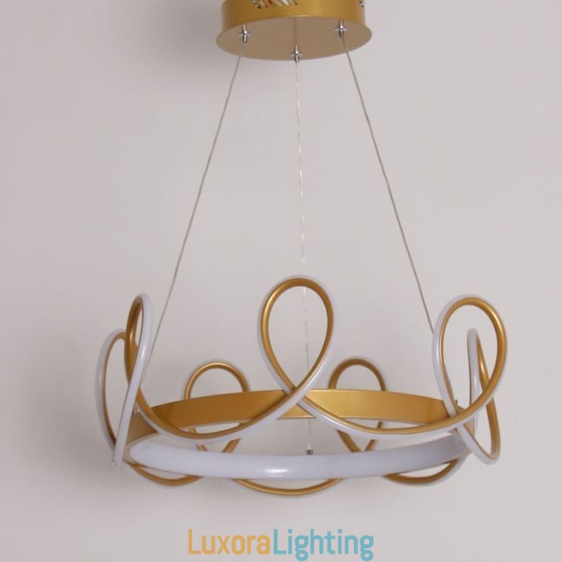 Designer Touch Decorative Modern Hanging Light Crown Pendant Light Aluminum 1 Light