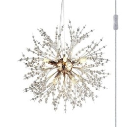 Designer Touch Decorative Firework Chandelier 8 Lights Dandelion Pendant Light