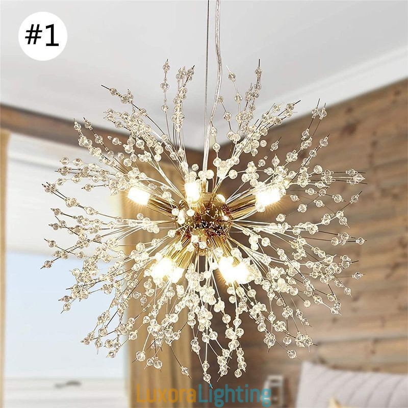 Designer Touch Decorative Firework Chandelier 8 Lights Dandelion Pendant Light