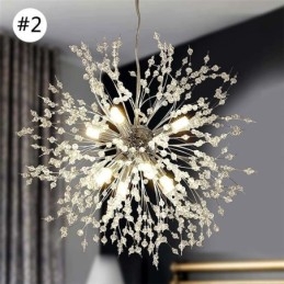 Designer Touch Decorative Firework Chandelier 8 Lights Dandelion Pendant Light