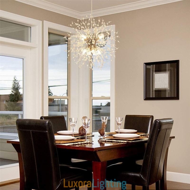 Designer Touch Decorative Firework Chandelier 8 Lights Dandelion Pendant Light