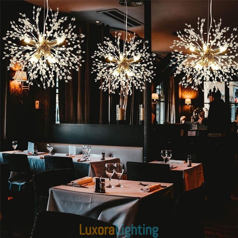 Designer Touch Decorative Firework Chandelier 8 Lights Dandelion Pendant Light