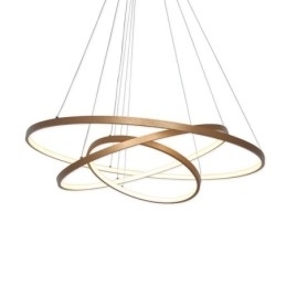 Designer Touch Decorative Pendant Light Modern Chandelier Lighting 3 Rings Ceiling Light