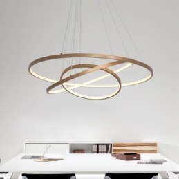 Designer Touch Decorative Pendant Light Modern Chandelier Lighting 3 Rings Ceiling Light