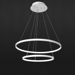 Designer Touch Decorative Modern Simple Pendant Light Aluminum Double Ring Hanging Light