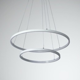 Designer Touch Decorative Modern Simple Pendant Light Aluminum Double Ring Hanging Light