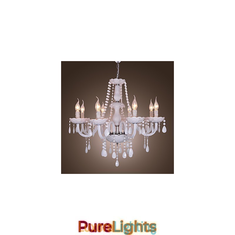 Designer Touch Decorative Rustic Lodge Crystal Electroplated Crystal Chandelier