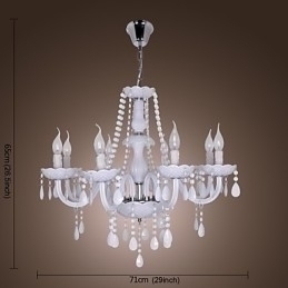 Designer Touch Decorative Rustic Lodge Crystal Electroplated Crystal Chandelier