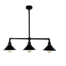 Designer Touch Decorative 3 Light Retro Industrial Vintage Water Pipe Pendant Light Chandelier Country Rustic Style