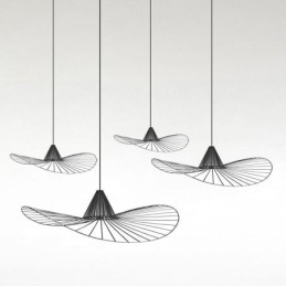 Designer Touch Decorative Iron Pendant Light Simple Straw Hat Lamp 1 Light