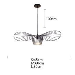 Designer Touch Decorative Iron Pendant Light Straw Hat Lamp 1 Light