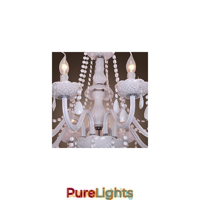 Designer Touch Decorative Rustic Lodge Crystal Electroplated Crystal Chandelier
