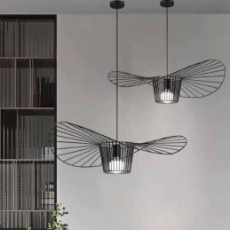 Designer Touch Decorative Iron Pendant Light Straw Hat Lamp 1 Light