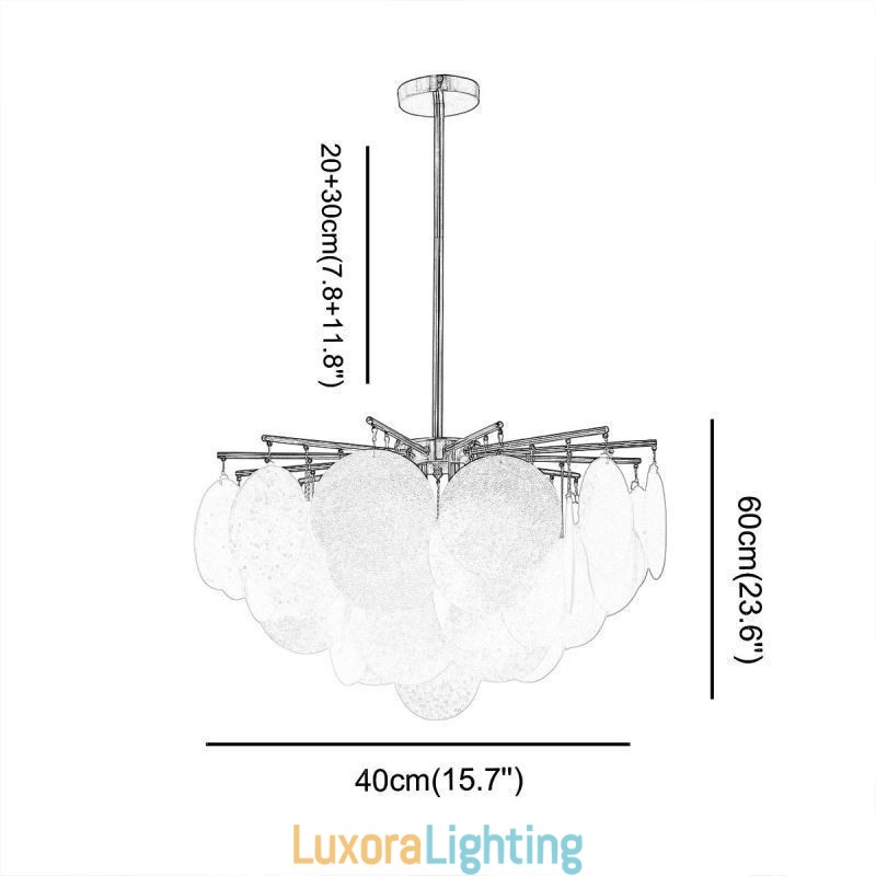 Designer Touch Decorative Modern 6 Light Hanging Light Pendant Light With Glass Shape