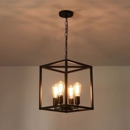 Designer Touch Decorative Modern Simple Pendant Light Iron Cage Hanging Lamp