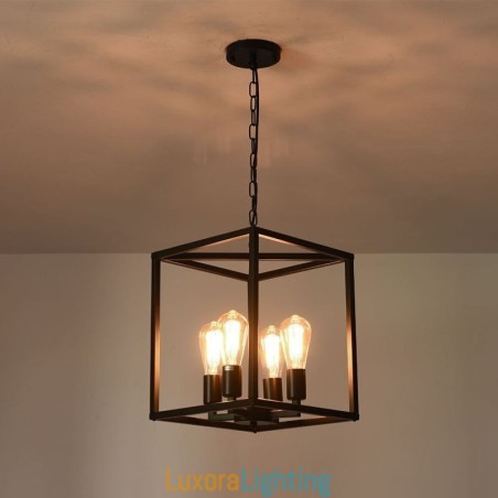 Designer Touch Decorative Modern Simple Pendant Light Iron Cage Hanging Lamp