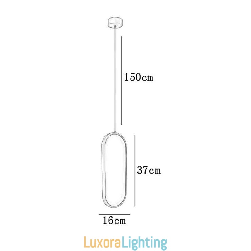 Designer Touch Decorative Oval Pendant Light Acrylic Light Fixture