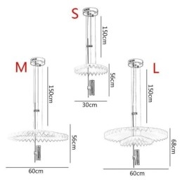 Designer Touch Decorative Modern Pleated Pendant Light Acrylic Lighting