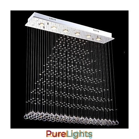 Designer Touch Decorative Rectangle Crystal Pendant Light Ceiling Chandelier Lighting Lamps Fixtures