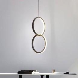 Designer Touch Decorative Mimimalist Double Ring Pendant Light