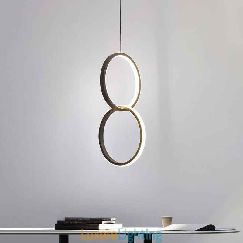 Designer Touch Decorative Mimimalist Double Ring Pendant Light